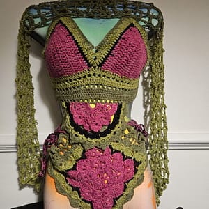 Water Melon Bralette, Booty Bum Shortz & Super Cropped Fairy Shrug 3 Piece Set